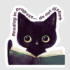 Sticker Reading in progress katt