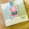 Magnetiskt bokmärke axolotl.