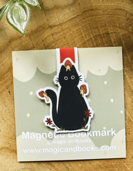 Magnetiska bokmärken katt